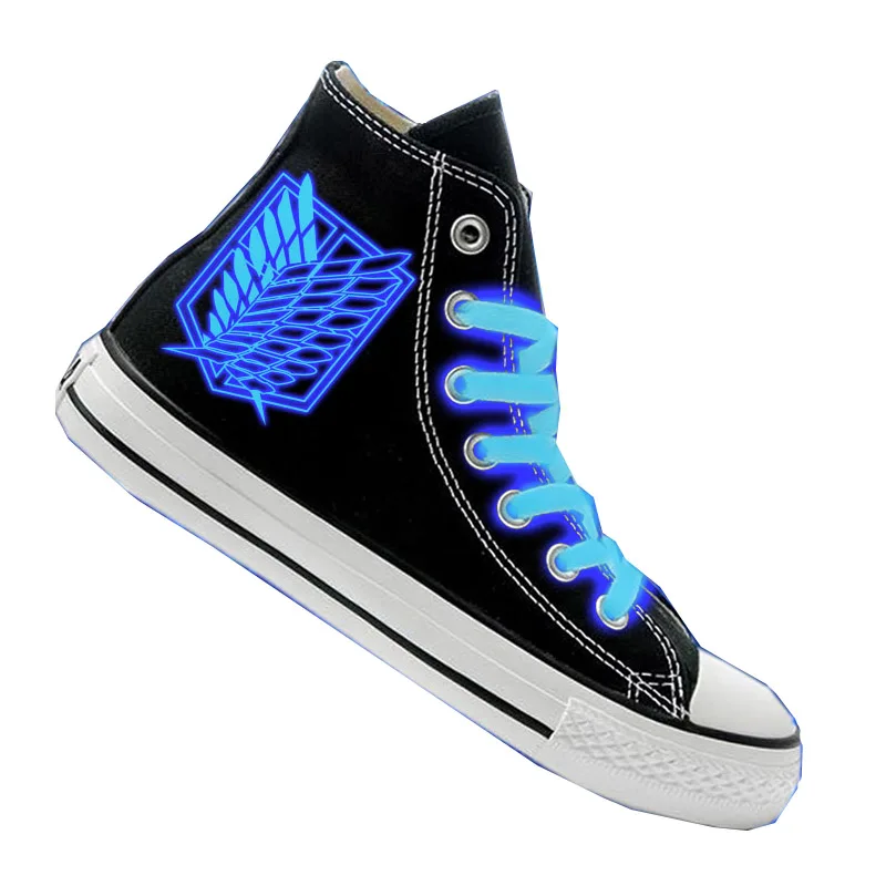 Cosworld Attack On Titan Cosplay Shoes High Platform Canvas Shingeki No Kyojin Shoes Board Luminous Shoes (3)