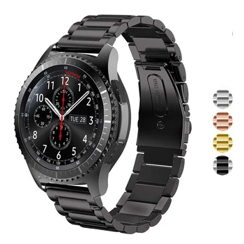 

Stainless Steel Watch Band22mm20mm Strap for Samsung Gear S3 Classic Frontier Wrist Smart Watch Belt Link Bracelet Black Silve