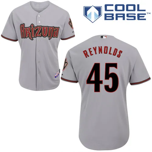 Arizona Diamondbacks #45 Matt Reynolds Grey Cool Base Baseball Jerseys Personalized/Customized Jersey Wholesale | Спорт и