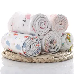1 шт. Муслин 100% хлопок детские пеленки мягкие одеяла для новорожденных Ванна Марля младенческой спальные принадлежности чехол для коляски