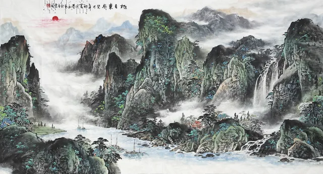 traditional chinese painting handpainted