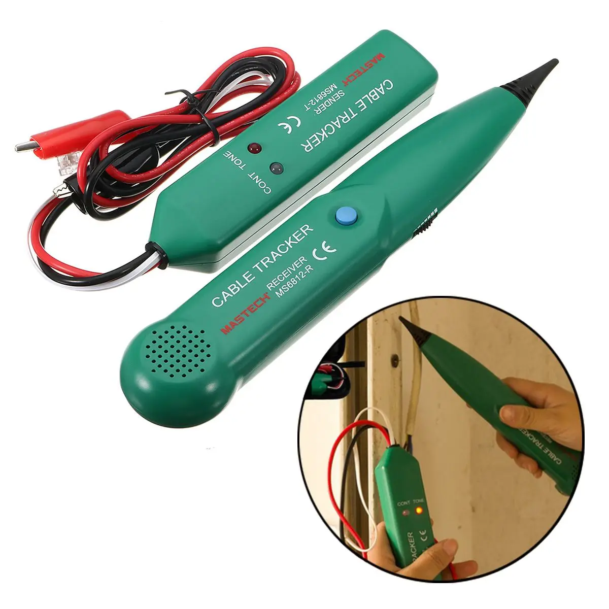 البلاستيك MS6812 كابل مكتشف لهجة مولد التحقيق تعقب الهاتف الهاتف سلك شبكة الكابل تستر الراسم شبكة أداة كيت