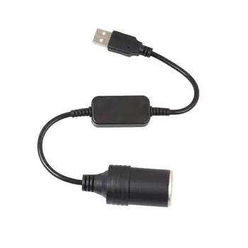 

5V 2.1A USB To 12V 1A Auto Sockets Car Cigarette Lighter Adapter Lighter USB Male To Female Converter Car Charger Car Accessorie