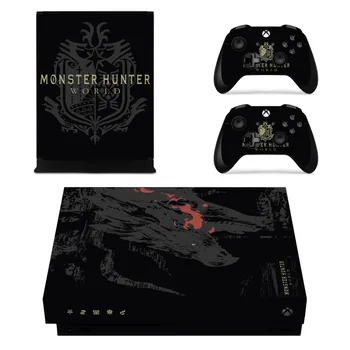 

Monster Hunter World Skin Sticker Decal For Microsoft Xbox One X Console and Controllers Skins Stickers for Xbox One X Vinyl