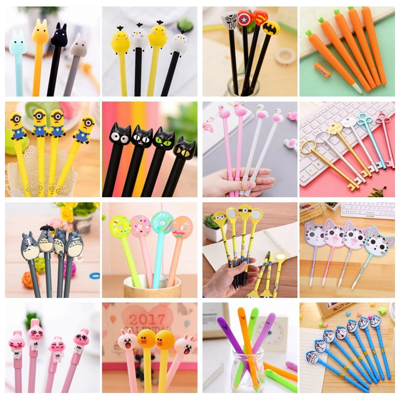 

Multiple Cute Design Gel Pen 0.5mm Creative Cartoon Style Stationery Writing Supplies for Student Kid Wholesale