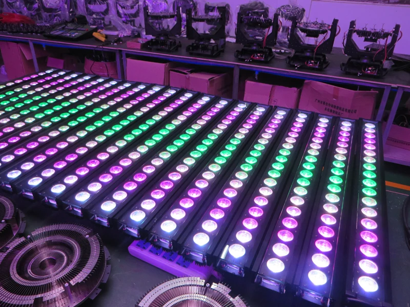Полоса со светодиодами открытый светодиодный настенный светильник водонепроницаемый RGBWA + УФ-цвет для строительства мытья