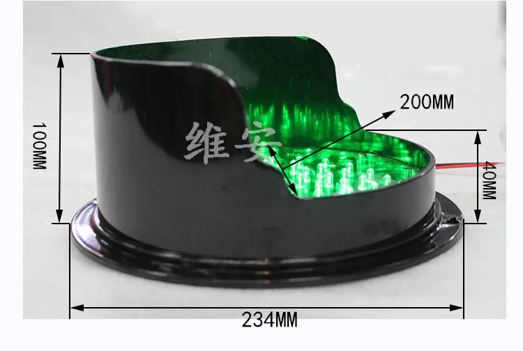 Высокая яркость DC12V желтый светодио дный light 200 мм сигналы светофора модуль