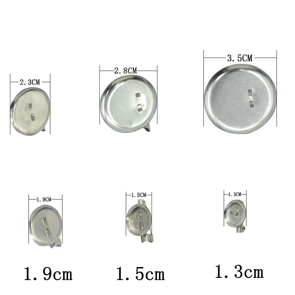 50 шт. 13/15/19/28/35 м имитация покрытого родием железа дискообразные Брошь база с предохранителем и универсальным питанием-от источника переменного или шпильки Diy ювелирных изделий Аксессуары
