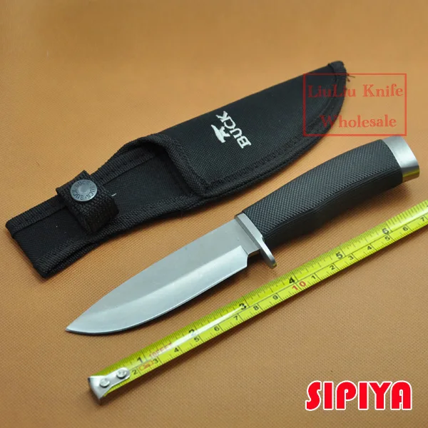 

New Buck Stainless Steel 7CR17MOV 58HRC Fixed Blade Hunting Knife