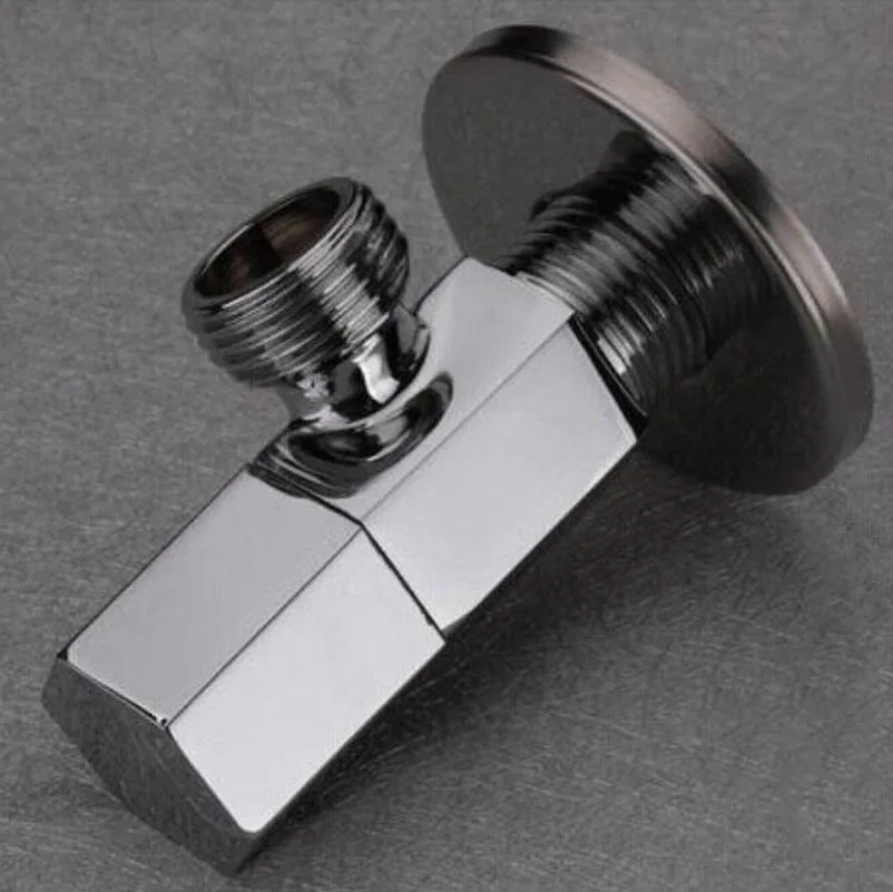 

Chrome Plated Brass Triangle Valve Water Control Valve Bathroom Tap Water Valve 1/2*1/2 Brass Angle Valves