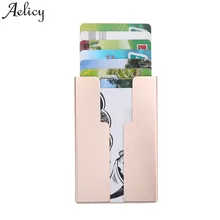 Aelicy мужской Металлический Мини зажим для денег модный бренд бизнес для кредитной карты ID держатель мужской чехол с путешествия Анти-шефом