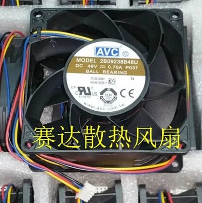 

Wholesale: AVC 9238 48V 0.7A 2B09238B48U 90*90*38MM 4 wire inverter cooling fan