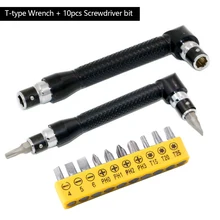 Профессиональный 10 в 1 Плоская под звездообразный ключ насадки Отвертки Набор Мульти-инструмент точность l-образная Угловая головка двойной ключ Набор отверток ручные инструменты