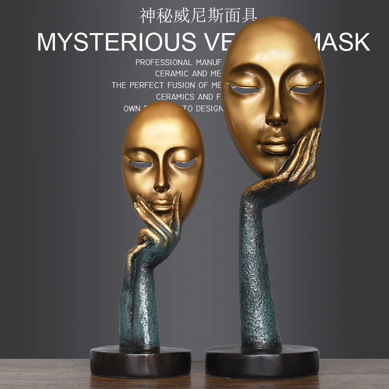  Creative Home Decorations resin Abstract Home Furnishing Modern Minimalist Personality Mask Display