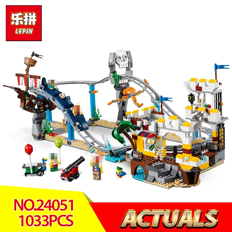 

2018 Lepin 24051 Blocks Bricks Pirate Roller Coaster 3 in 1 Compatible legoing 31084 Building Educational Toys Model Boys Gifts