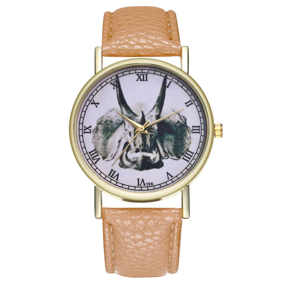 Women Fashion Round Triangular Dragon Leather Band Quartz Watch Fashion Woman Clock For Gifts Women Fashion Round Triangular Dragon Leather Band Quartz Watch Fashion Woman Clock For Gifts