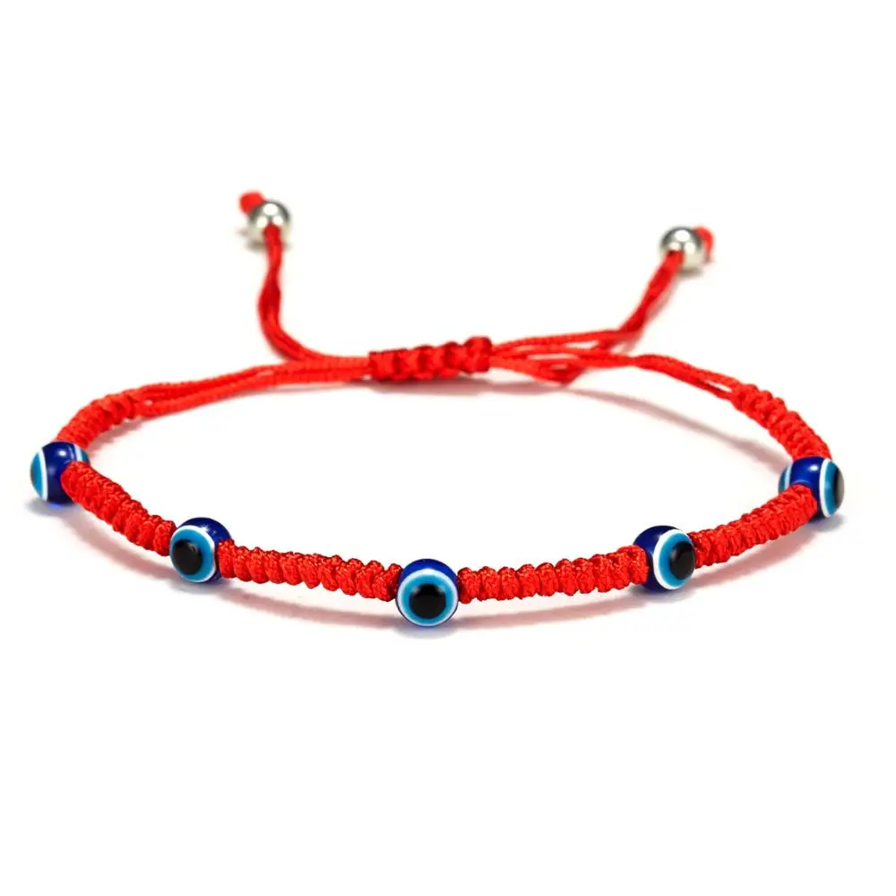 Simple Handmade Braided Lucky Red String Charm Bracelet