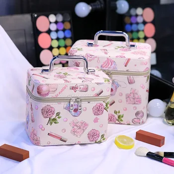 

Korean Cute Little Animal Makeup Bag 2018 New Waterproof PU Leather Cosmetic Bags Large-capacity Storage Cosmetic Bag