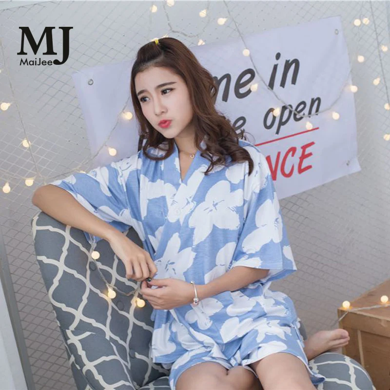

MJ031A Kimono Pyama Women Pajamas Pijama Mujer Pigiama Donna Pajama Set Piyamas Women Pijama Set Kigurumi Pajama Shorts