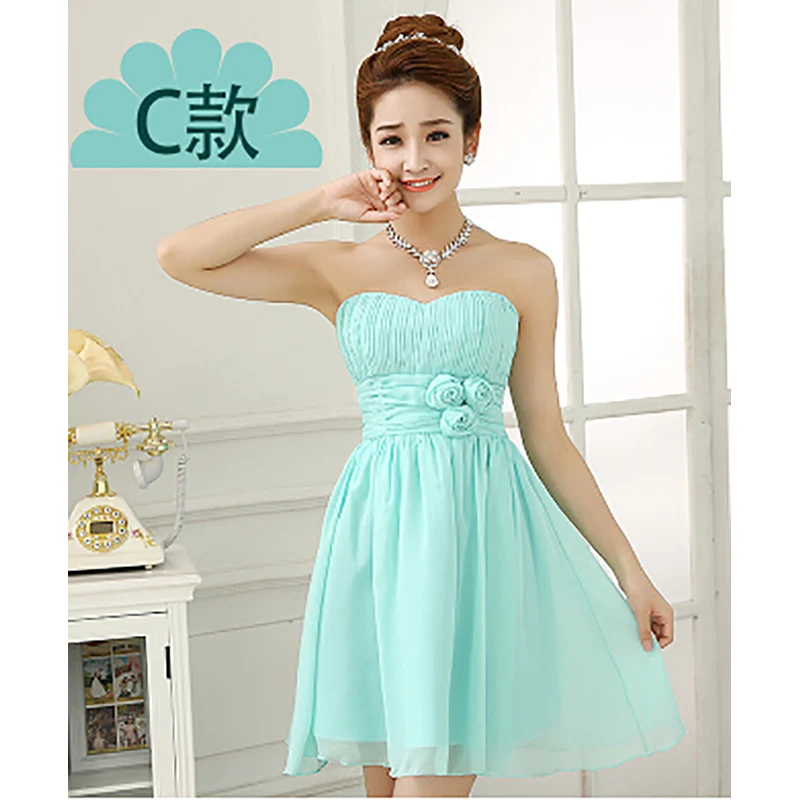 Wholesale Bridesmaid Dresses New Short A Line Strapless Women Cheap