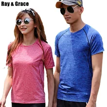 RAY GRACE/быстросохнущая Спортивная футболка для мужчин и женщин, летняя спортивная одежда для скалолазания, походные тройники