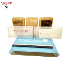 Herramienta de cera de esquí y SNOWBOARD para pelo de caballo de nailon P-TEX raspador conjunto de archivos de protección todo junto limpieza Herramienta de cera de esquí y SNOWBOARD para pelo de caballo de nailon P-TEX raspador conjunto de archivos de protección todo junto limpieza