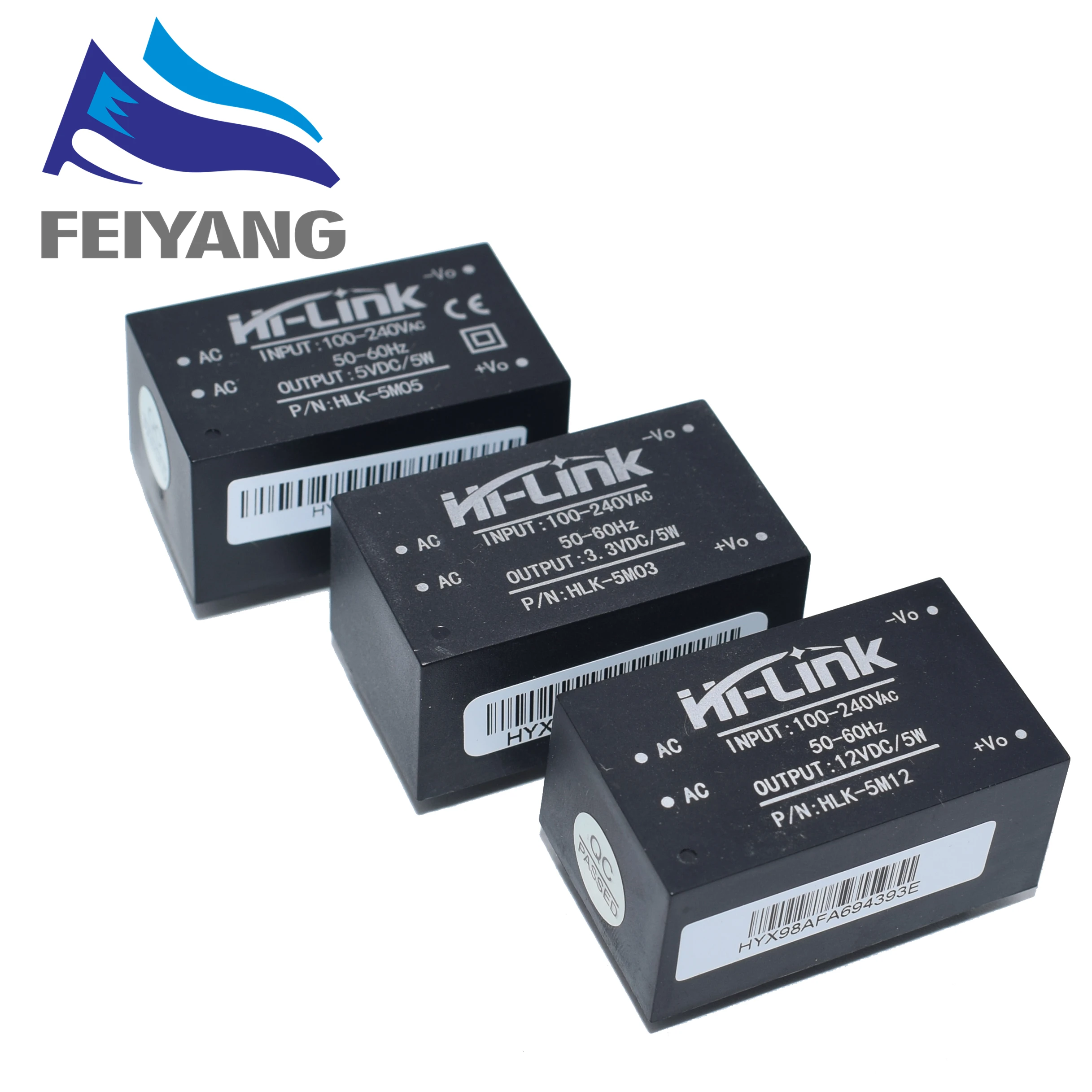 5pcs HLK-5M05 HLK-5M03 HLK-5M12 5W AC-DC 220V to 1