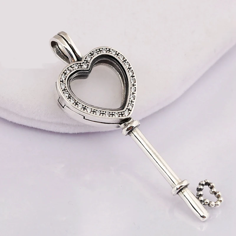 

Fits Bracelet Charm Jewelry DIY Women Party Gift Key Box Pendant 925 Sterling Silver Jewelry Beads