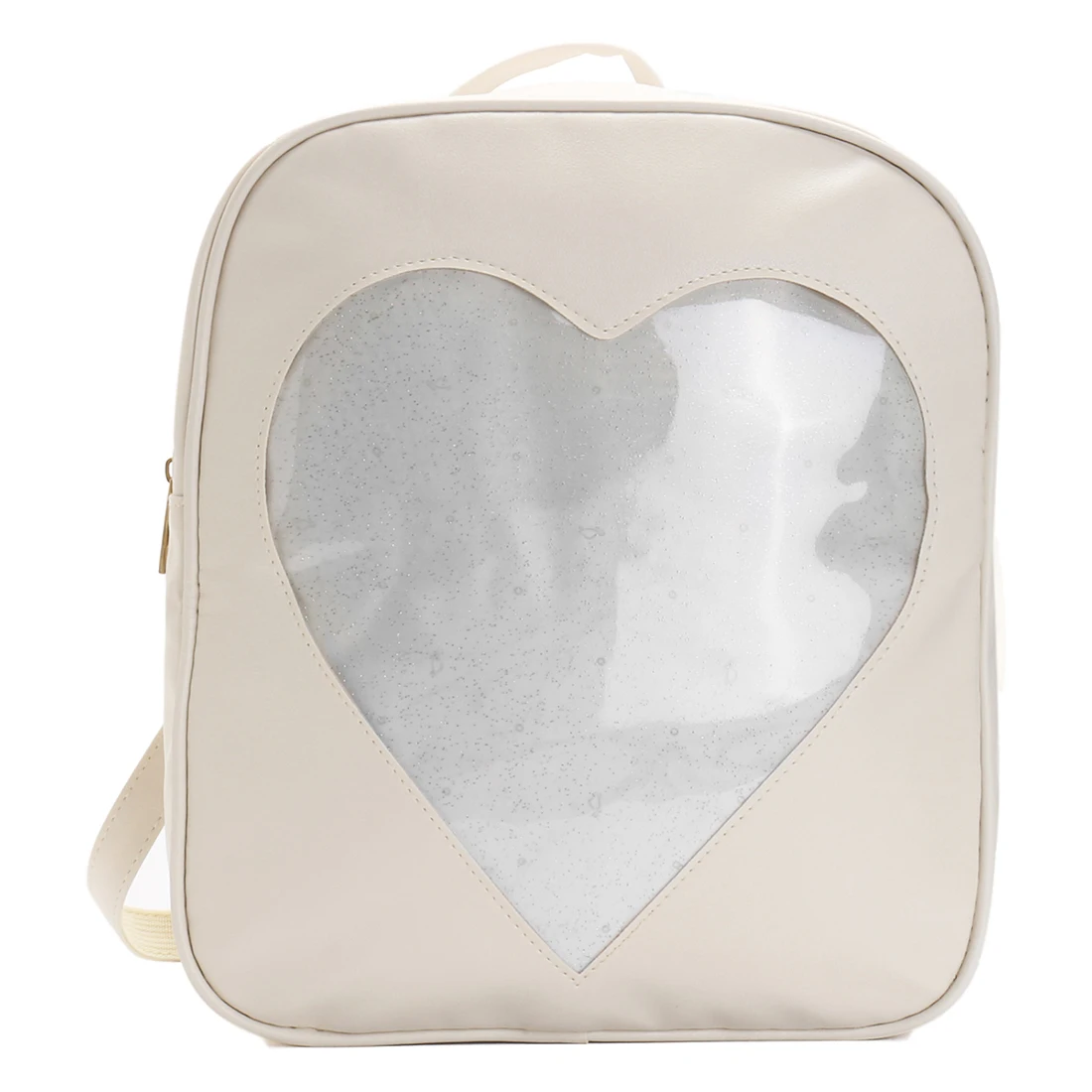 

Style Women Transparent Heart Shaped Backpack Schoolbag Trave Bags