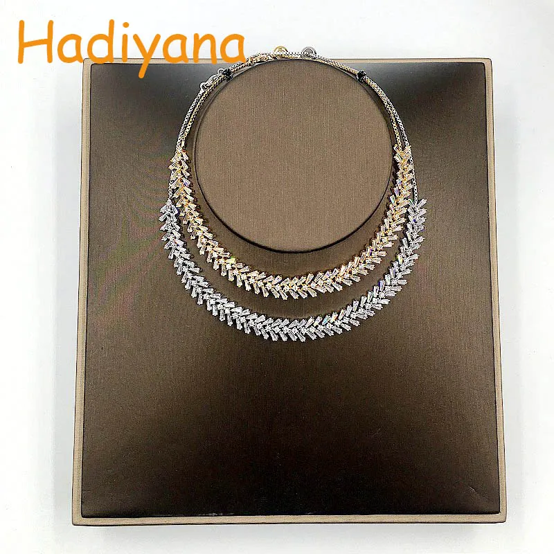 

HADIYANA Geometrie Irregular AAA Cubic Zirconia Choker Aesthetic 2018 For Lady Adjustable Length Punk Choker and Necklace XL049