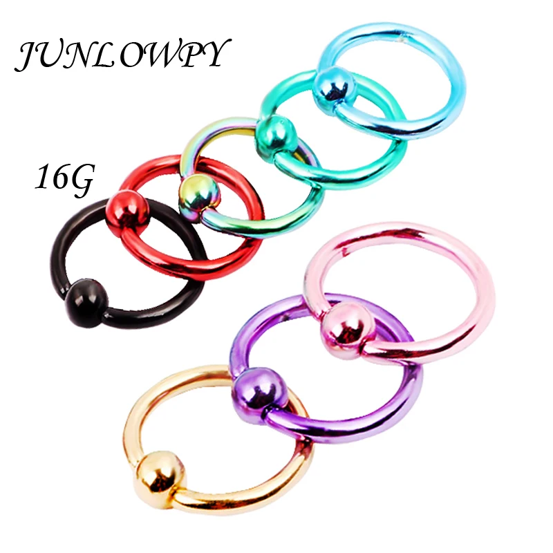 Кольцо для пирсинга носа из нержавеющей стали 8 цветов 100 шт. 16 г|piercing body jewelry|body