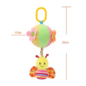 

Baby Cartoon Toys Plush Bed Hanging Toys Plush Ball Animals Stroller Hanging Toy for Infant NSV775