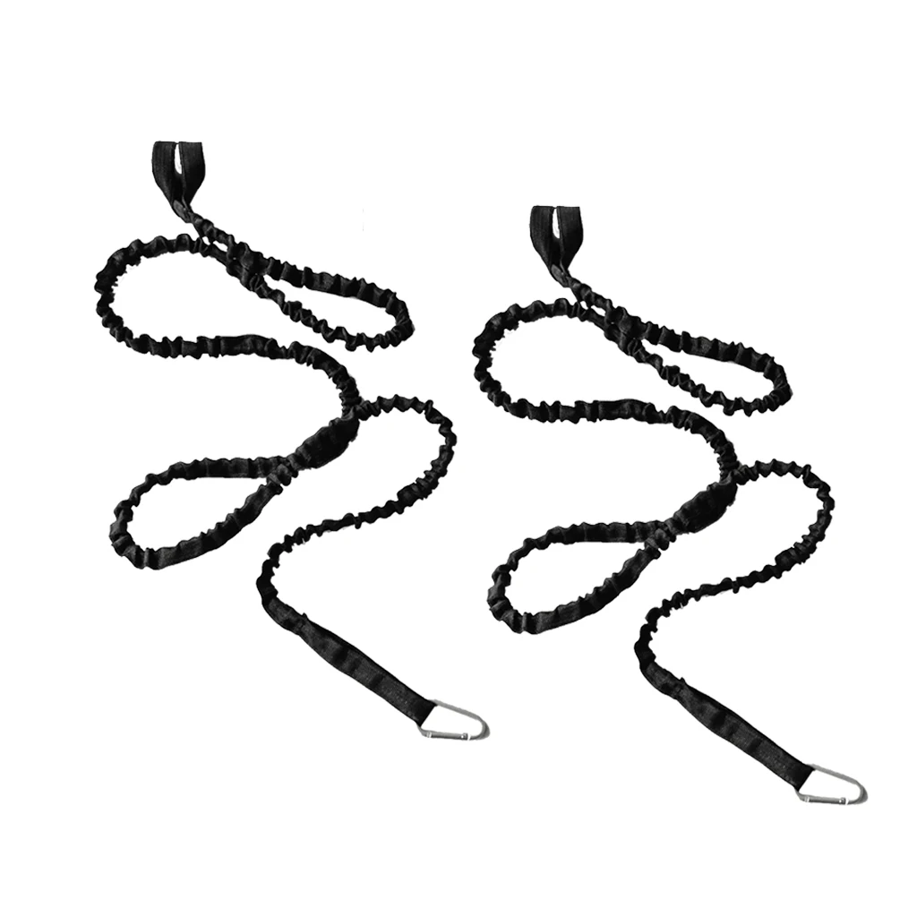 2 Pieces Kayak Canoe Boat Fishing Rod Leash/ Accessory Leash (156cm, Black) Water Sports Rowing Boats Canoe Oars Yacht