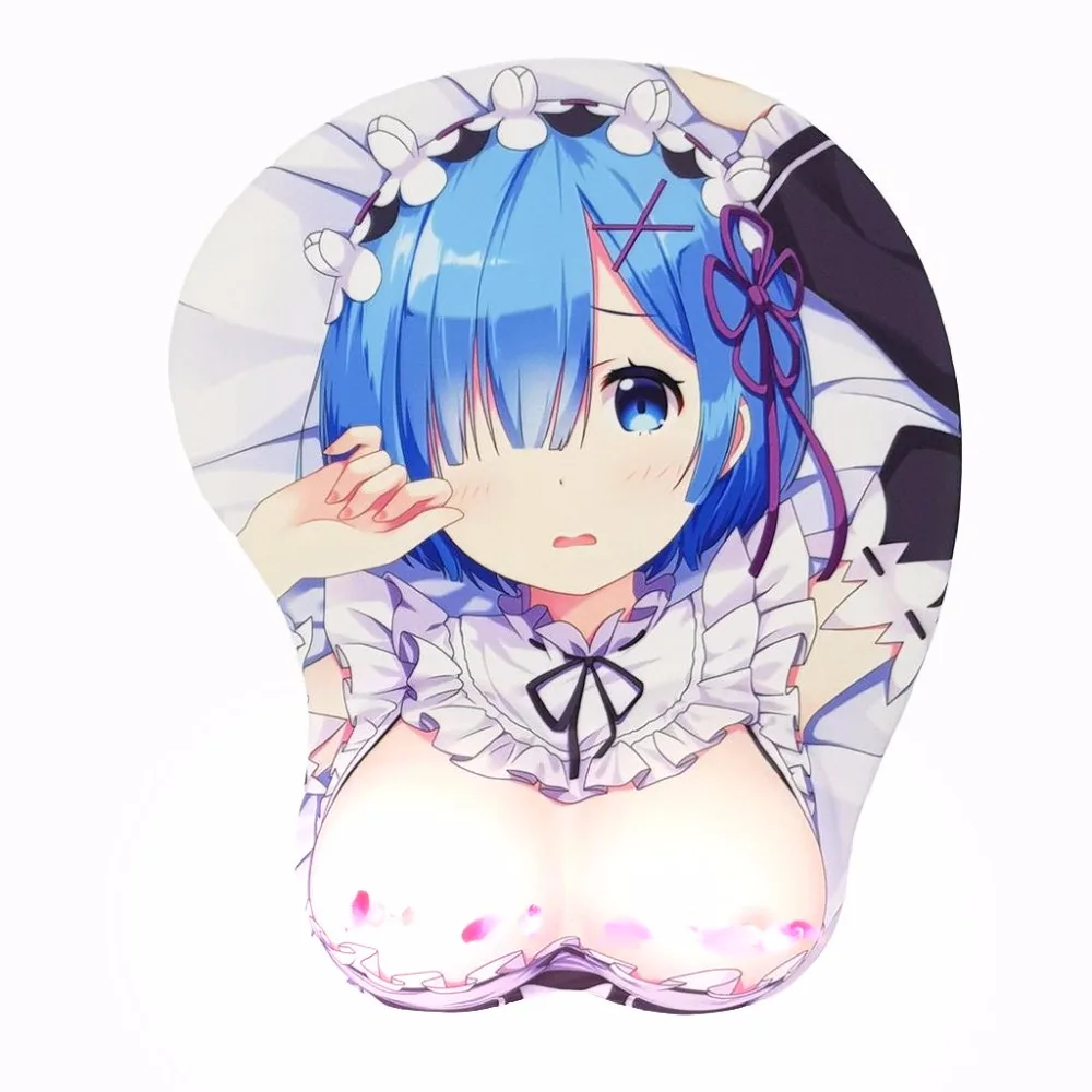 Большой Размеры! Re: Zero Ram Rem аниме 3D Oppai коврик для мыши подставка для запястья