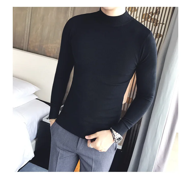best sweaters for men MRMT 2022 Brand Autumn New Knitting Men's Sweater Pullover for Male Half High Collar  Sweater sweater crewneck