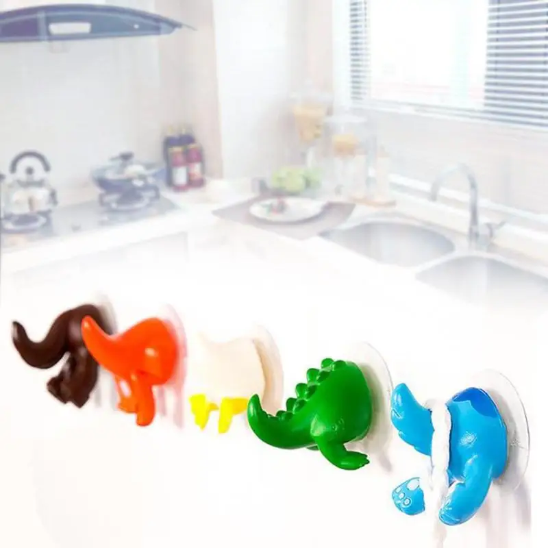 

1pc Cartoon Cute Animal Tail Shape Rubber Strong Sucker Hook Key Towel Hanger Holder Hooks Funny Wall Sucking Hangings #A30