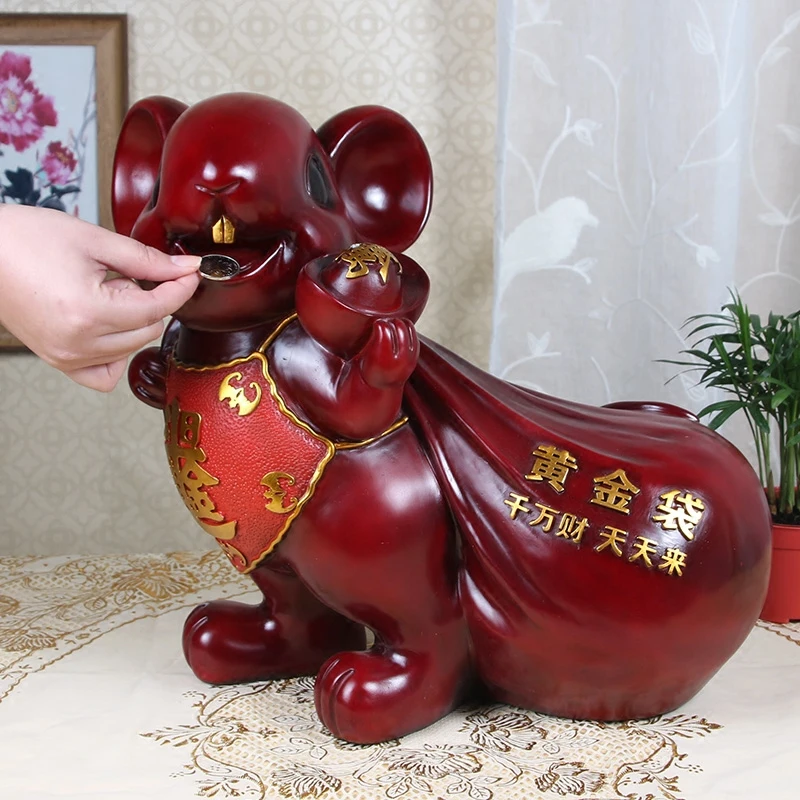 Милая мышь копилка Lucky Mouse подарок с отверстием к празднику детский на день