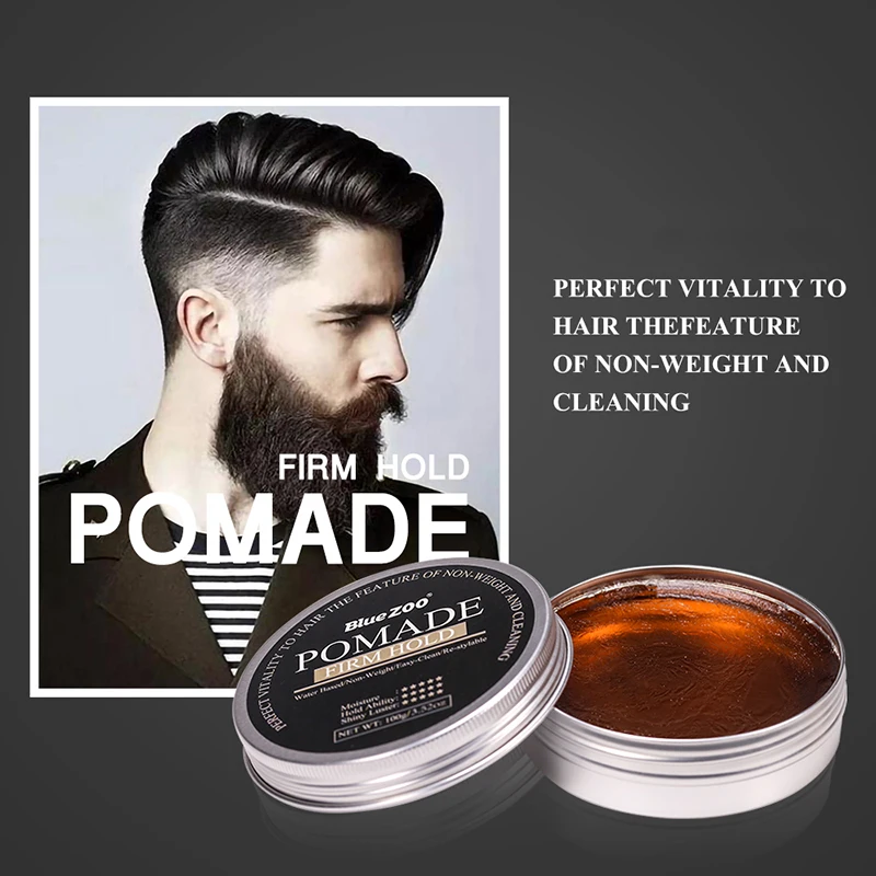 

1PC 100g Men Hair Pomade Hair Wax Styling Stereotypes Cream Edge Control Strong Hold Gel Slicked Mud Keep Hair Balsam Oil