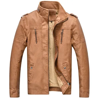 

Fashion Retro Motorcycle Leather Jackets Men 2018 Autumn/Winter Leather Clothing Men Leather Jackets Male Outwear Casual Coats