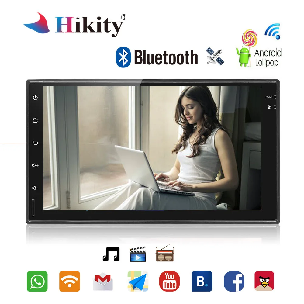

Hikity 2 din Android WIFI Car Radio 7'' GPS Navigation MP5 Multimedia player Bluetooth Autoradio Fm transmitter AUX/USB Receiver