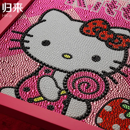 Алмаз Живопись Рисунок «Hello Kitty» DIY 5D алмазов картина Kitty Клубника полный Вышивка круглый бриллиант горный хрусталь 30*40 см детский DIY