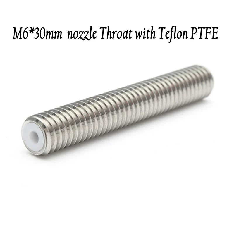 5pcs M6*30mm/40mm Throat A8 A6 e10 MK8 extruder nozzle Heatbreak teflon pipe PTFE for 1.75mm prusa 3D Printer part accessories 5pcs M6*30mm/40mm Throat A8 A6 e10 MK8 extruder nozzle Heatbreak teflon pipe PTFE for 1.75mm prusa 3D Printer part accessories