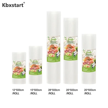 

Kbxstarat 2 Rolls Kitchen Vacuum Sealing Packages Bags Storage Bags For Vacuum Sealer Packing Machine 12/15/20/25/28cm*500cm