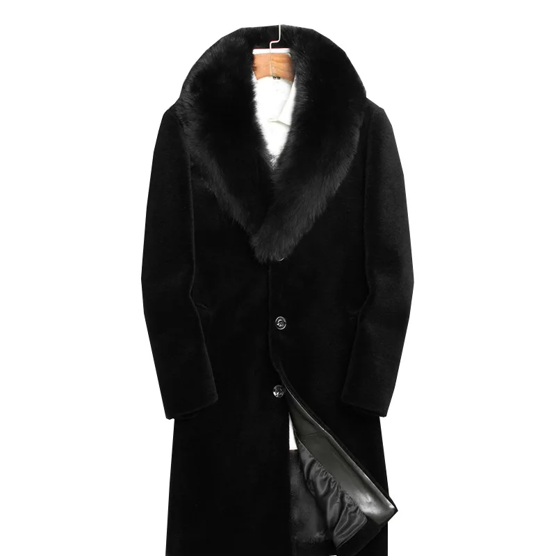 

2019 Autumn and Winter new Imitation Mink coat Men's Tidy Long section Mink Fur coat Men's Self-cultivation Fur Artificial Fur