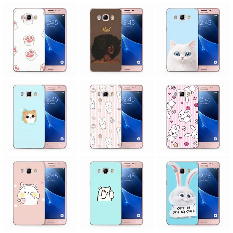 TPU чехол для Samsung Galaxy S7 edge S9 Plus A3 A5 2016 2017 prime J1 J2 J3 J5 J7 цветной мягкий с кроликом Fundas C193