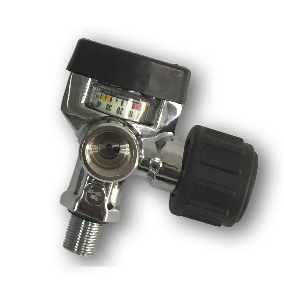 30mpa Air Cylinder Valve for SCBA carbon fiber cylinder/PCP Air Gun/Paintball Tank with Big Pressure Gauge for sale-V 30mpa Air Cylinder Valve for SCBA carbon fiber cylinder/PCP Air Gun/Paintball Tank with Big Pressure Gauge for sale-V