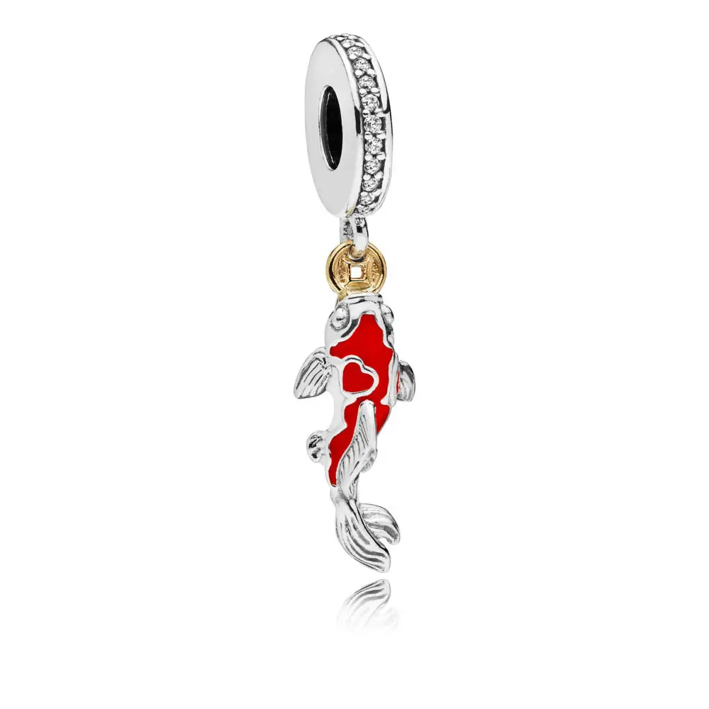 

COSEN PAN 2019 New 100% 925 Sterling Silver Good Fortune Carp Charm Original Women's Jewelry Chinese New Year Gift 797829CZ