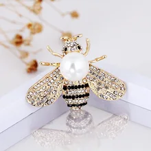 Cute Bee Brooch Brooches Pin For Women Men Vintage Enamel Rhinestone Insect Bee Brooch Pins Accessories Gifts For Collar Scarf