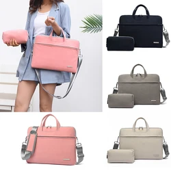 Sac à main en cuir PU 55v300 pour femmes et hommes, mallette de transport pour Macbook Air 13.3 14 15.6 pouces, sacs à bandoulière 