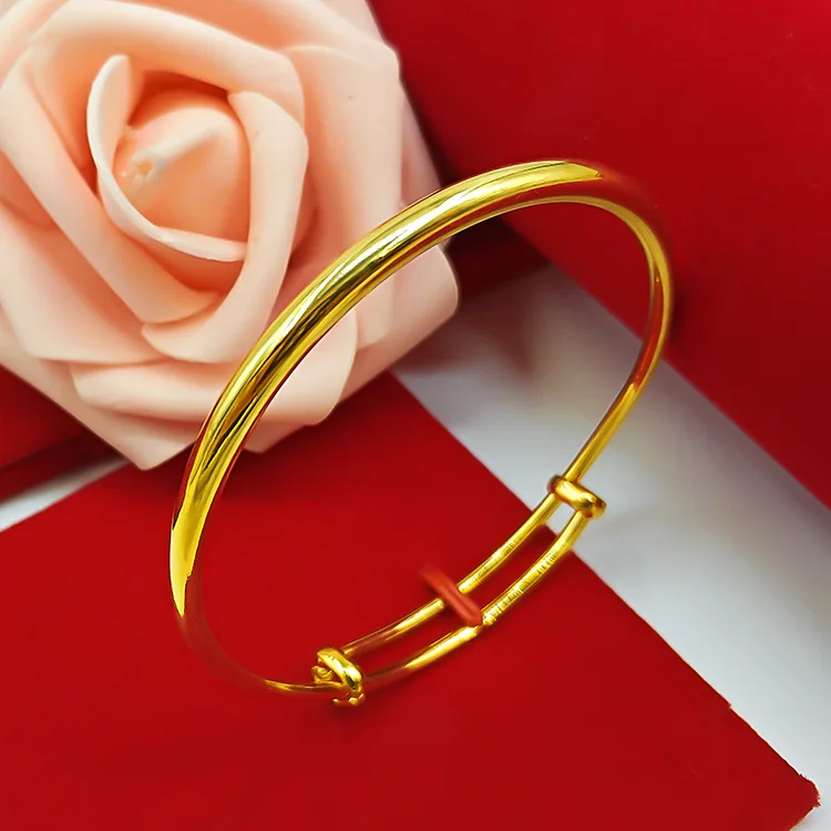 JBRL Brand New Gold Women Bracelets Bangles For Ladies Golden Brass Metal Female Hand Jewelry